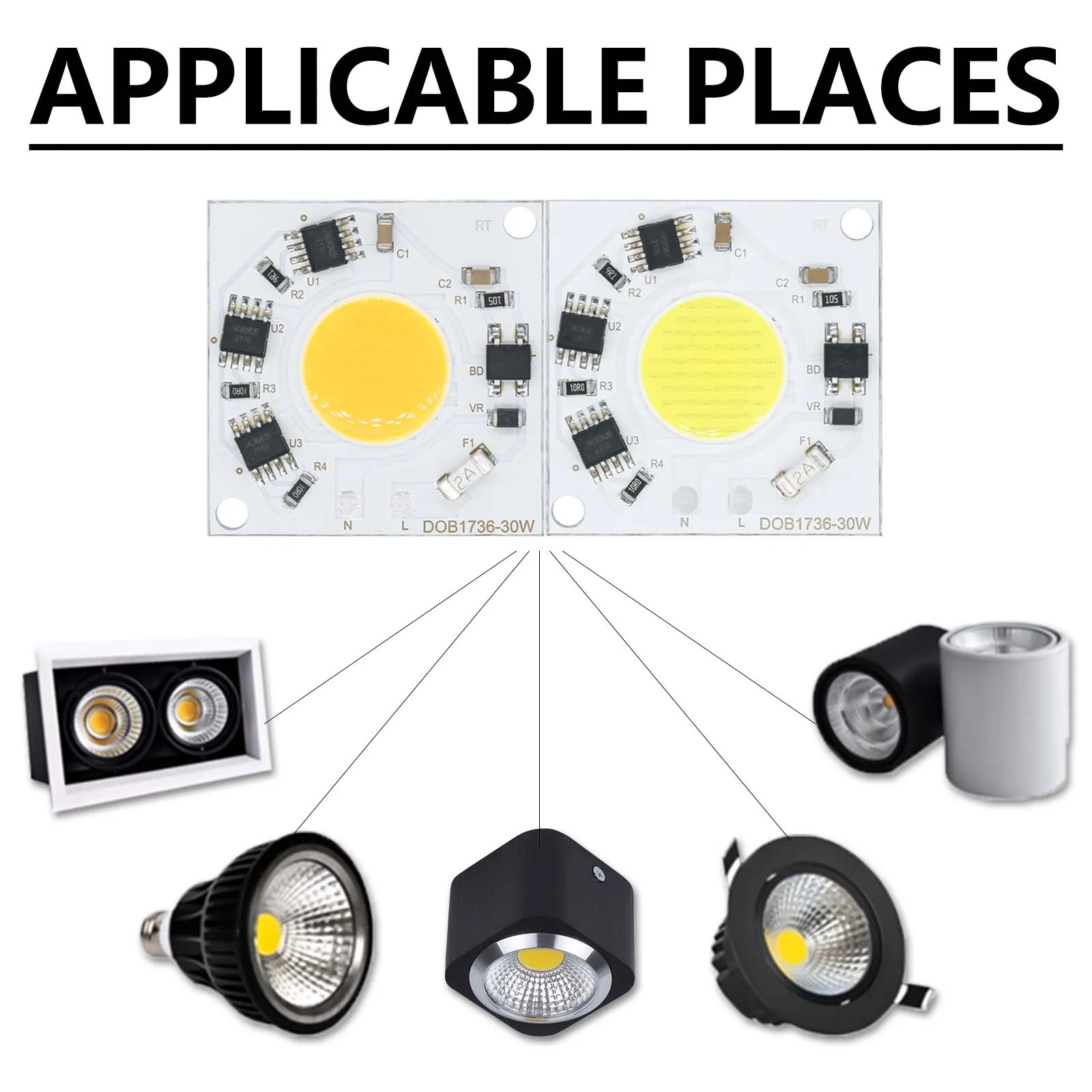 30W Super Bright LED Chip LED Lamp Beads AC 220V 240V Smart IC No Need Driver Cold Warm White DIY For Spot Lights Flood Lights