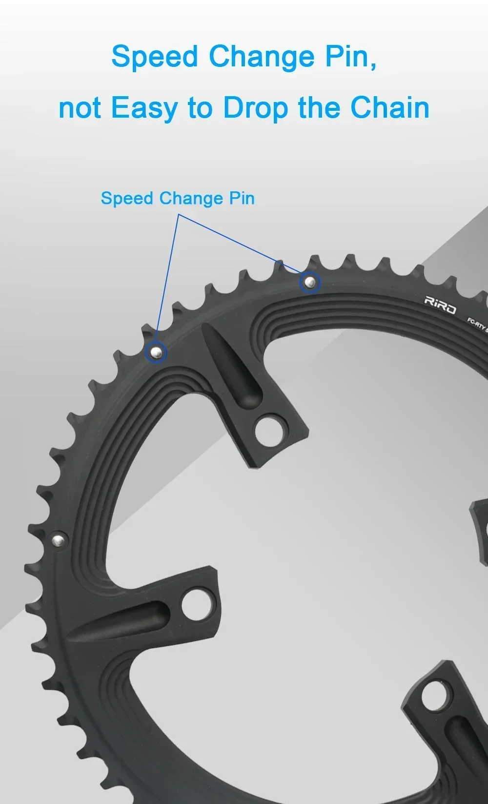 10/11/12S Rennrad-Kettenblatt mit 4 Schrauben, 110BCD, für 105 FC-R7000 / ULTEGRA FC-R8000 / DURA-ACE FC-R9100, Asymmetrisch 50-34T 52-36T 53-39T – Detail 3