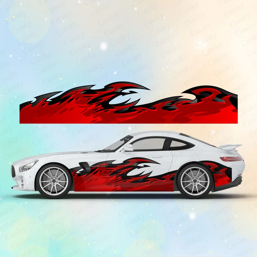 Abstract Flame Totem Large Car Stickers and Decals Car Body Stickers Car-Side Decals Waterproof Car Vinyl Stickers