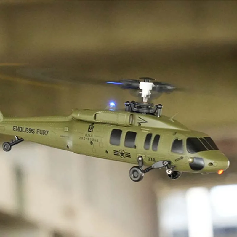 U9901 RCヘリコプター 2.4G 6チャンネル シミュレーション ブラシレスドローン オプティカルフローポジショニング ワンクリック反転ヘリコプターモデルおもちゃ