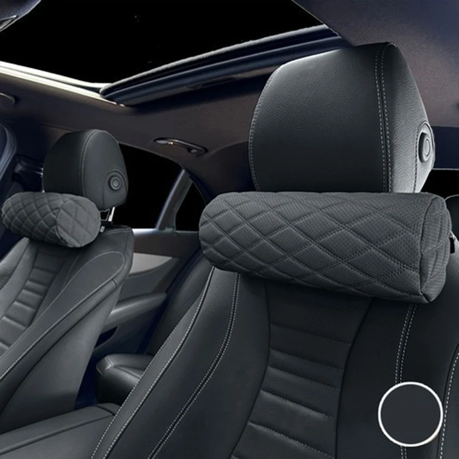 1pcs Memory Foam Car Neck Pillow Support Cylindrical Travel Cushion Headrest for Comfort and Pain Relief view 2