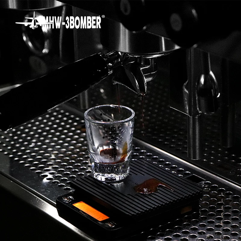 MHW-3BOMBER Shot Glasses Measuring Cup Mini Liquid Heavy Espresso Coffee Shot Glass Professional Home Barista Kitchen Accessorie