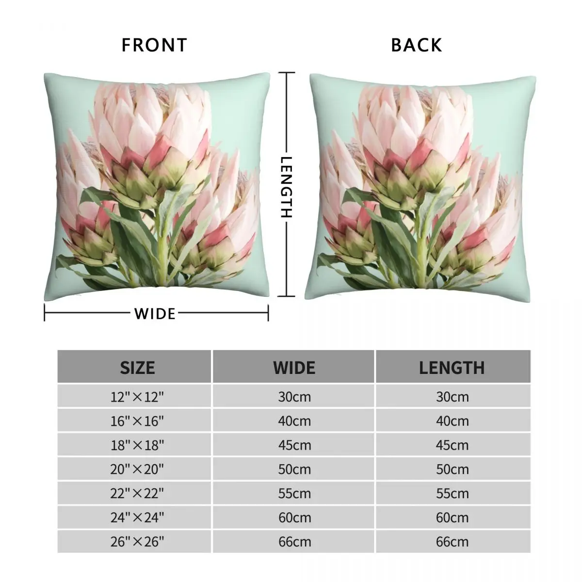 Proteas Pillowcase Polyester Linen Velvet Creative Zip Decor Home Cushion Cover