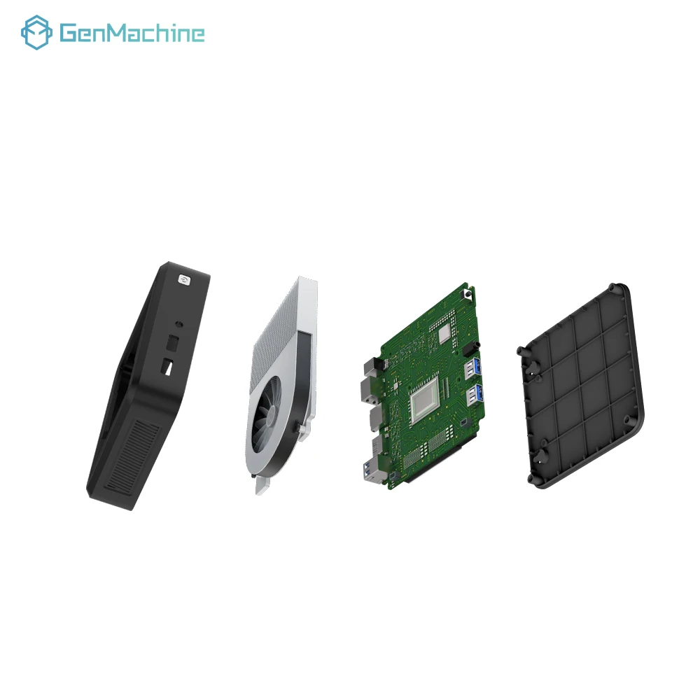 Genmachine Mini PC Windows 11 AMD Ryzen 2500U 2700U 3550H 3750H Mini PC DDR4 RAM WiFi 5 BT5.2 مدمج ومثالي للمنزل والأعمال التجارية