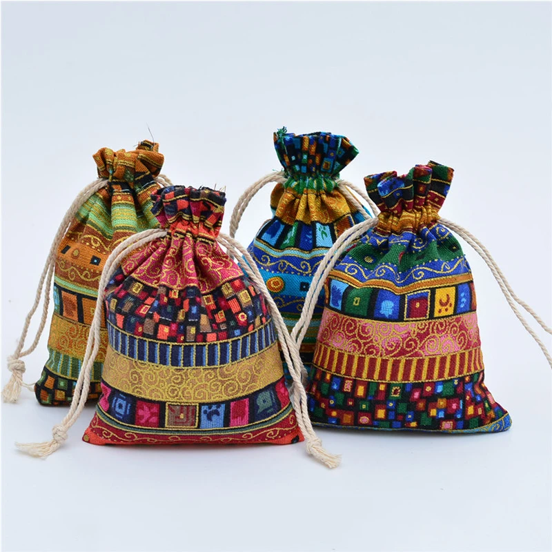 

10Pcs/Lot 4 Styles Colorful Cotton Drawstring Storage Bag Carry Lavender Mosquito Repellent Incense Pouches Can Be Customized