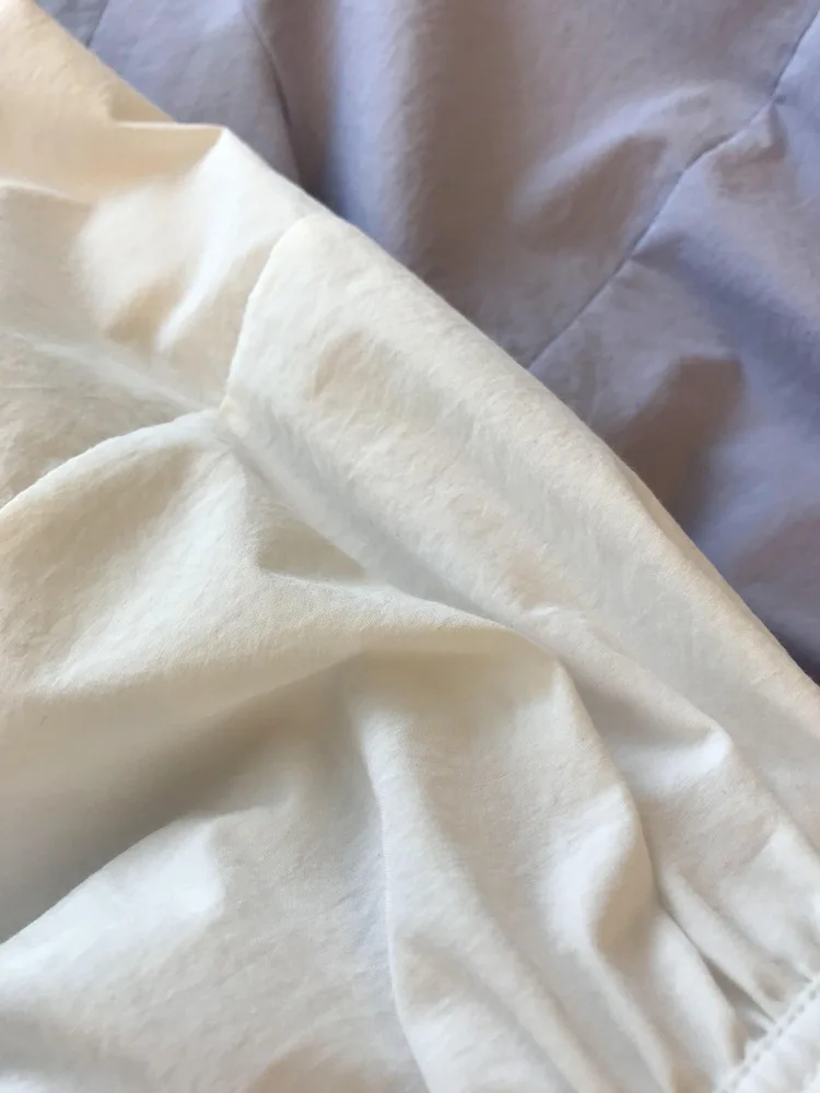 Camicia ampia a maniche lunghe con scollo tondo tinta unita casual da donna primaverile ed estiva