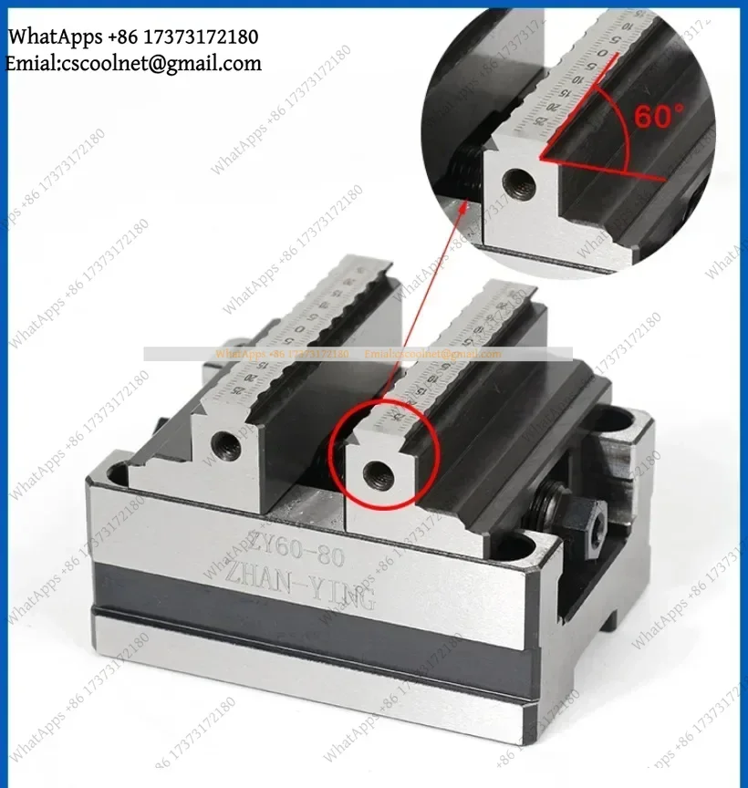 JS02 High Precision 4-Way Self-Centering CNC Vise Flat Jaw Concentric Table Fixture 0.03mm Accuracy