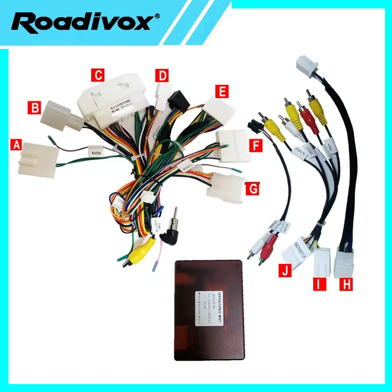 16pin Car Android Radio Cable Socket for Toyota Alphard crown 14 Lexus IS250 IS300Power Wiring Harness adapter canbus decoder