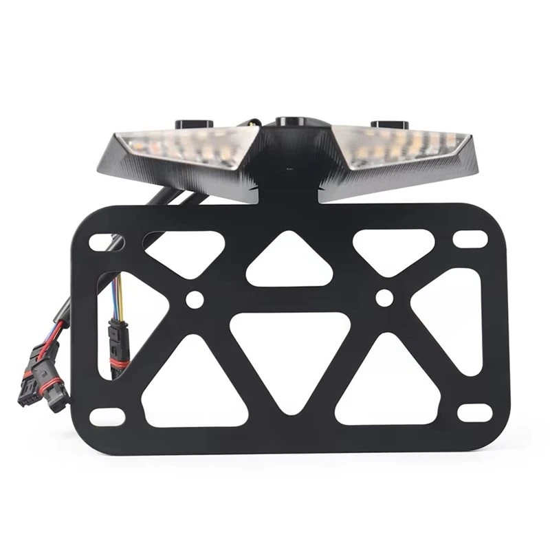 A96E-Motorcycle License Plate Holder (With Integrated LED Turn Signals)