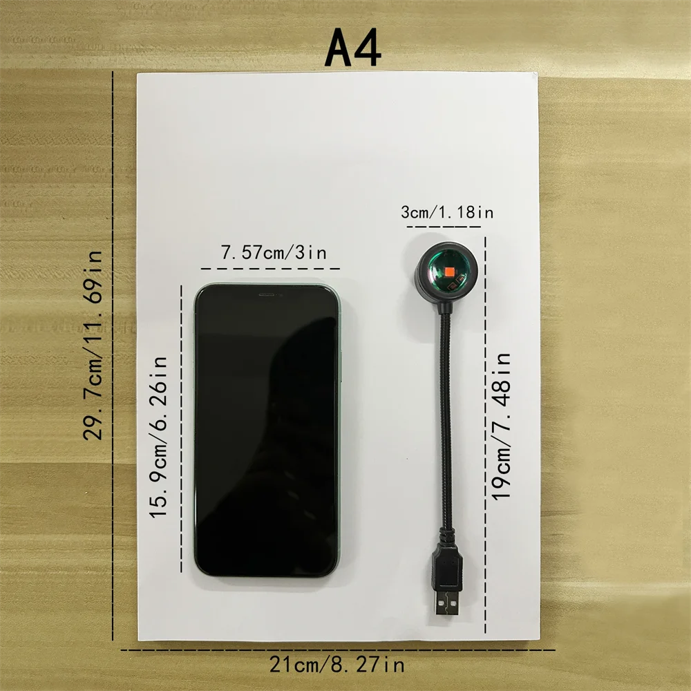 Sunset Projection Lamp, USB Home Decoration Atmosphere Lamp, Multi-Angle Rotatable, Suitable For Home Living Room And Bedroom