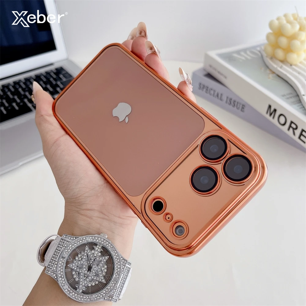 Luxuriöse TPU-Beschichtung, durchscheinend, weiche Hülle für iPhone 17, 16, 15, 14, 13, 12, 11 Pro Max Plus, Luftobjektiv-Folie, stoßfeste Schutzhülle