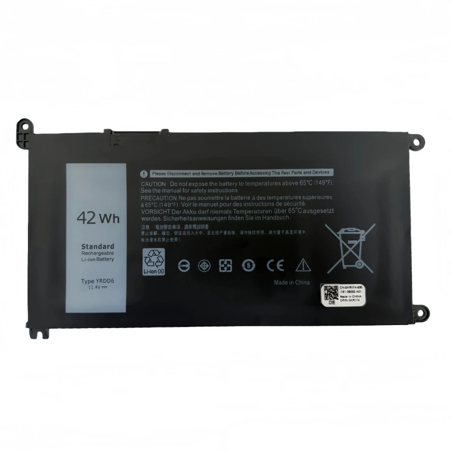 Laptop Battery YRDD6 1VX1H VM732 For Vostro 3491 3591 3490 3590 3501 Inspiron 5481 5482 5485 5491 5591 5485 5585 5480 11.4V/42Wh