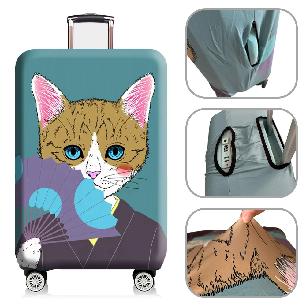 Luggage Cover Travel Luggage Cover Dustproof Thick Elastic Fabric Suitable for 18-32 Inch Cute Cartoon Pattern