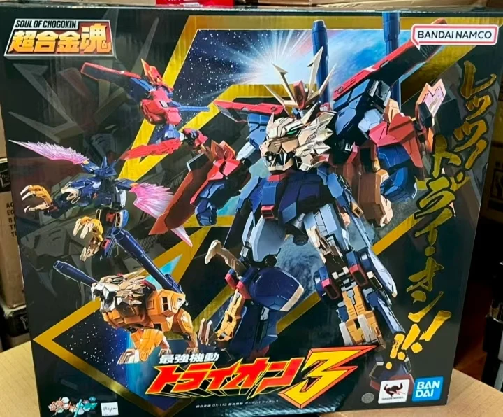 

【Original】BANDAI Soul of Chogokin GX-113 BUILD FIGHTERS TRY TRYON 3 Mecha-Complete Figure Model Toy