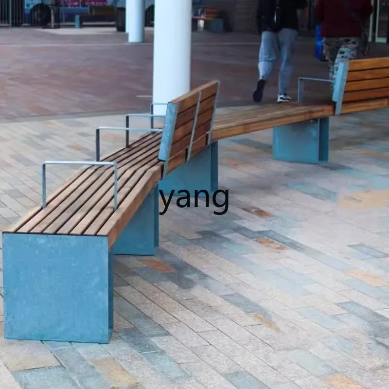 LTT. outdoor park chair outdoor bench backrest community leisure strip stool