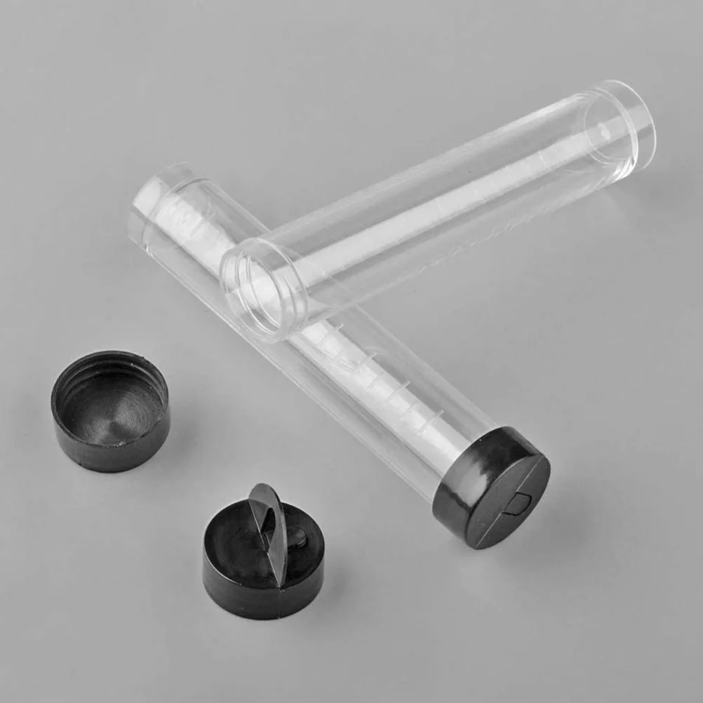 

30Pcs Black Lid Beads Storage Tubes Empty Cylindrical Containers Small Beads Organizer Plastic Storage Tubes Portable Bottles