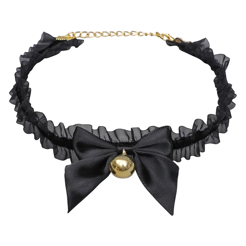 Cerceaux de cheveux d'oreille de renard animal pour filles, collier en dentelle, bandeau en fourrure Lolita Cosplay, mode Anime, bandes de sauna, vêtements de sauna, accessoires pour cheveux