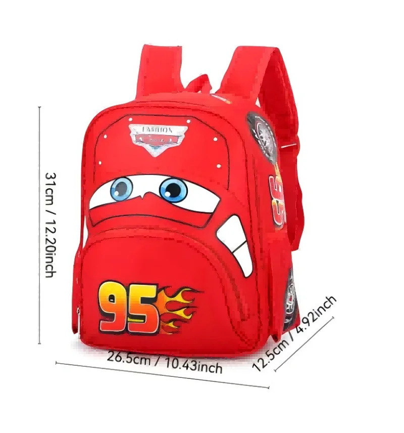 2026 Disney  car children's bag kindergarten  boy safety backpack primary school students 3-6 years old