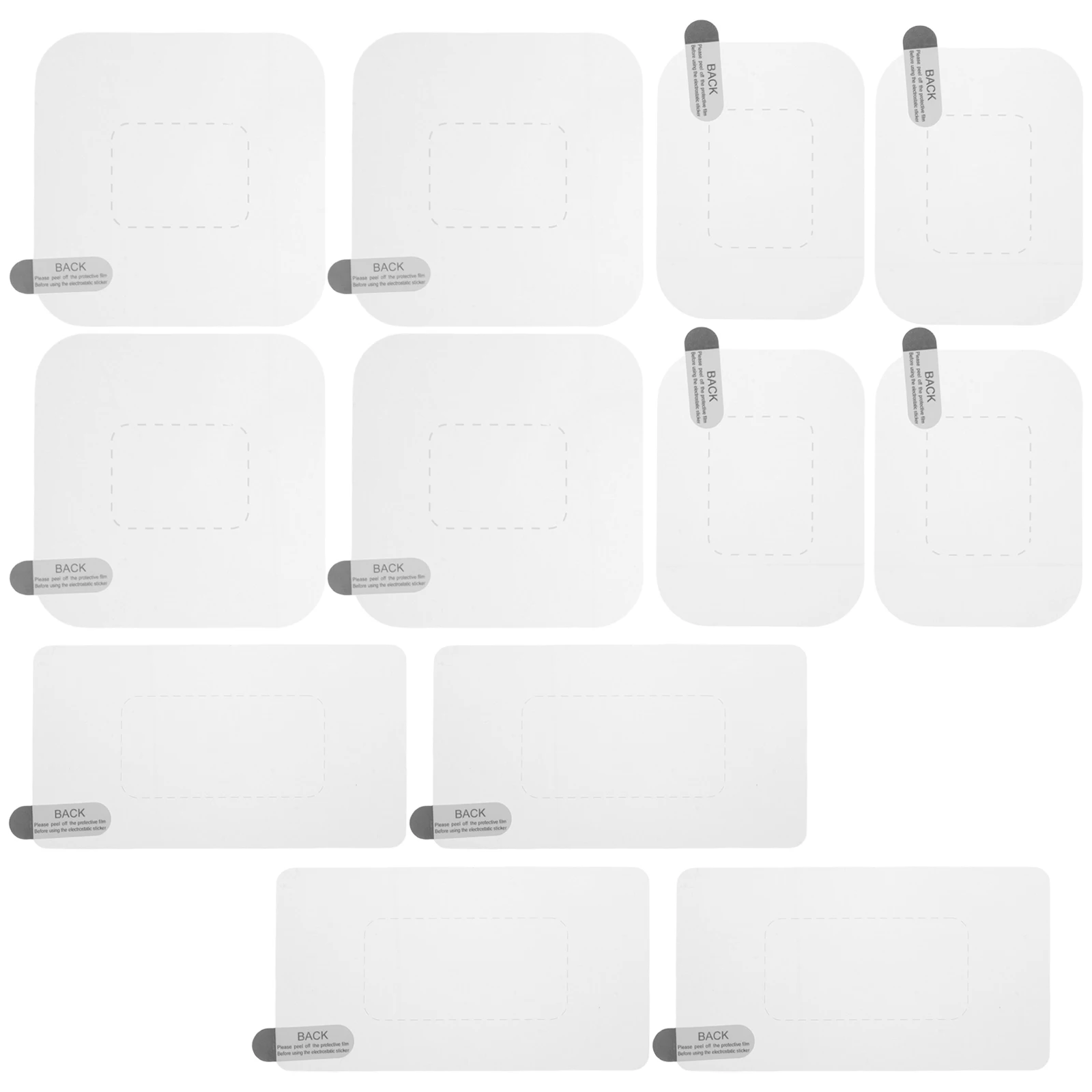 

12pcs Windshield Static Mount Stickers For Dashcam High Transparency Scratch Resistant Easy Install Removable Adhesive Film Car