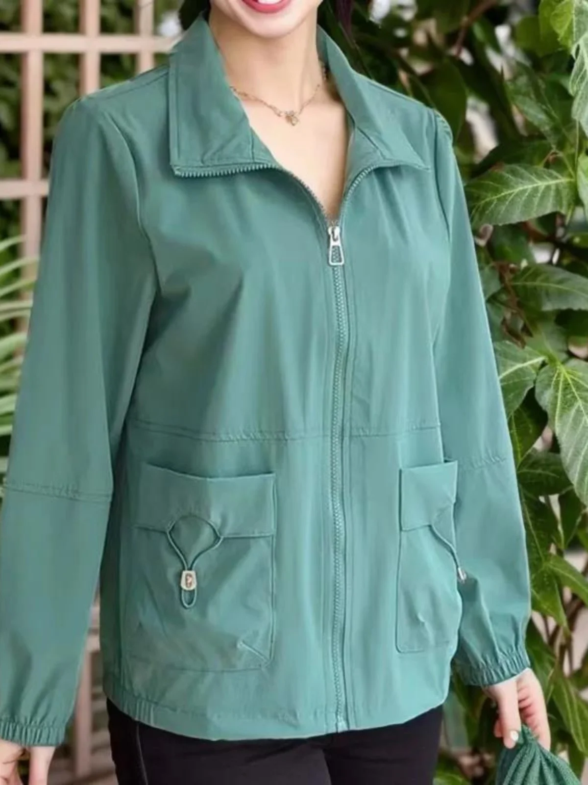 Ladies Short Outerwear Jacket Spring Autumn Versatile New 2025 Tagkita Brand Inner Lined Commute Style Loose Fit Bright Surface