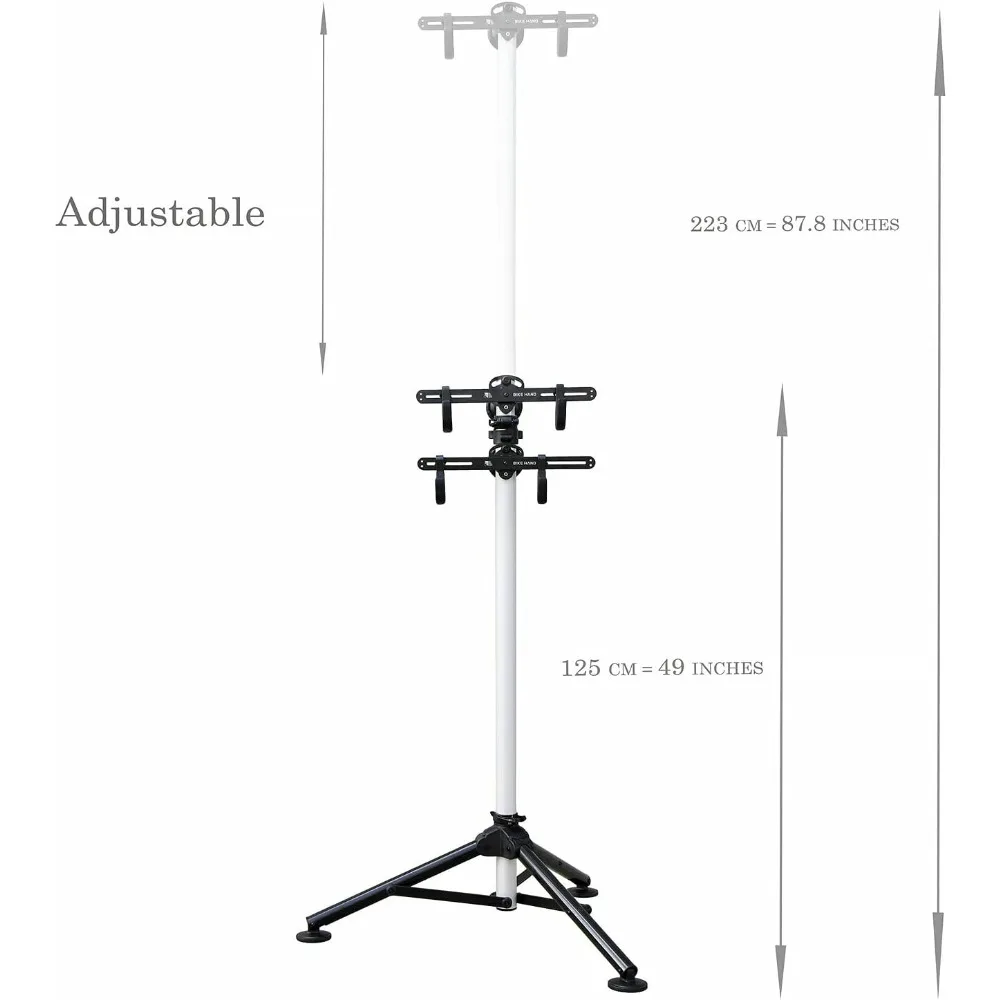 شماعة دراجة ذات جاذبية عمودية للتخزين الداخلي: حامل أرضي مدمج للدراجات في المرآب والشقق