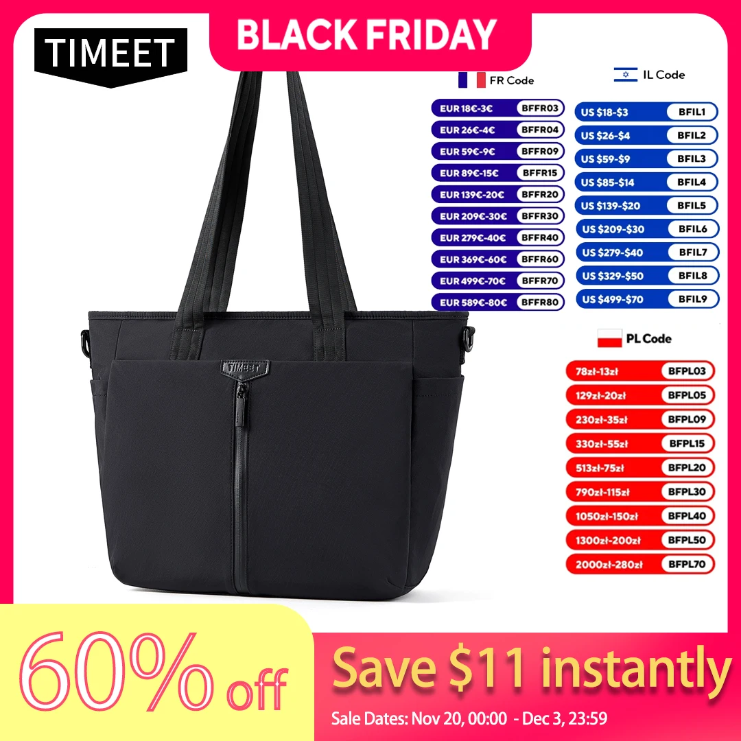 

Сумка-тоут Timeet, женская большая вместительная сумка через плечо, сумка через плечо, женская и мужская сумка для ноутбука и деловых поездок