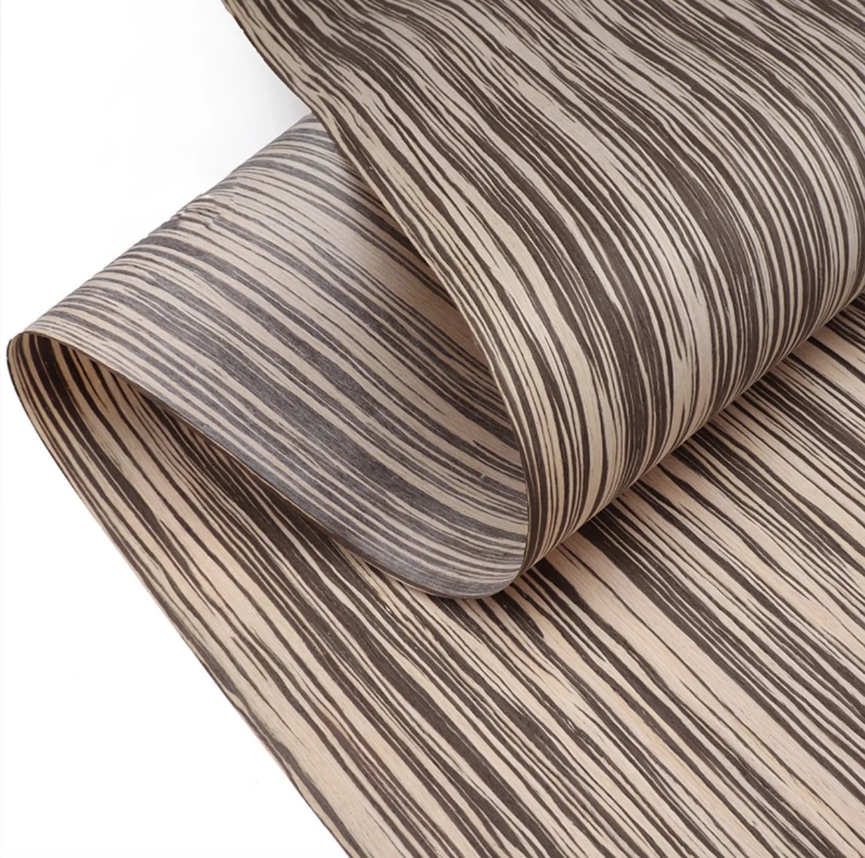 L:2.5Meters Width:55cm Thickness:0.25mm Technology Zebra Wood Veneer (Back Non woven Fabric)