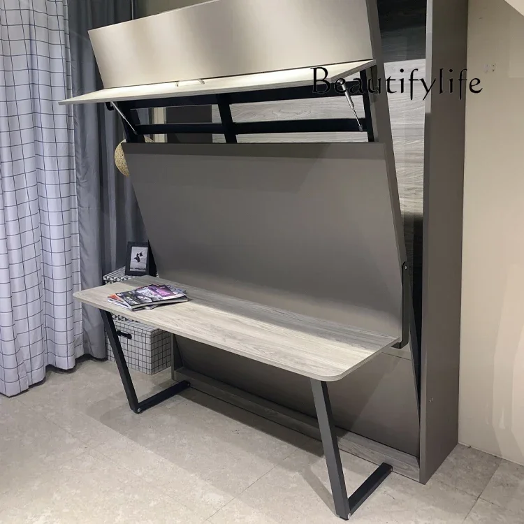 French style Space Saving Murphy Bed Mechanism Manual Vertical Folding Hiding Wall Bed Mechanism With Desk Leg - view 2
