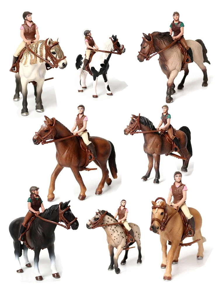 Chevaux jouets, ensemble de jeu équestre, animaux de ferme, figurines d'animaux, modèles en plastique, jouets pour enfants, cadeaux pour enfants