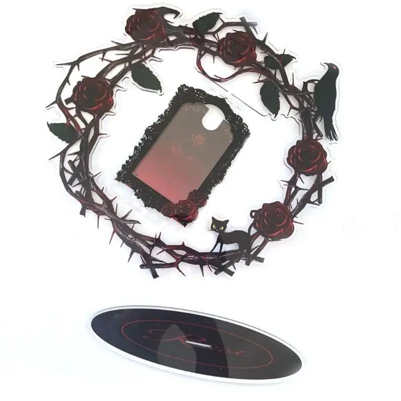 P9FE ROSE ROSE ROSITINT FAME FRAME STRIPTOP DISTRED حامل بطاقة أكريليك حامل أكريليك مناسب للاستخدام في المنزل أو المكتب