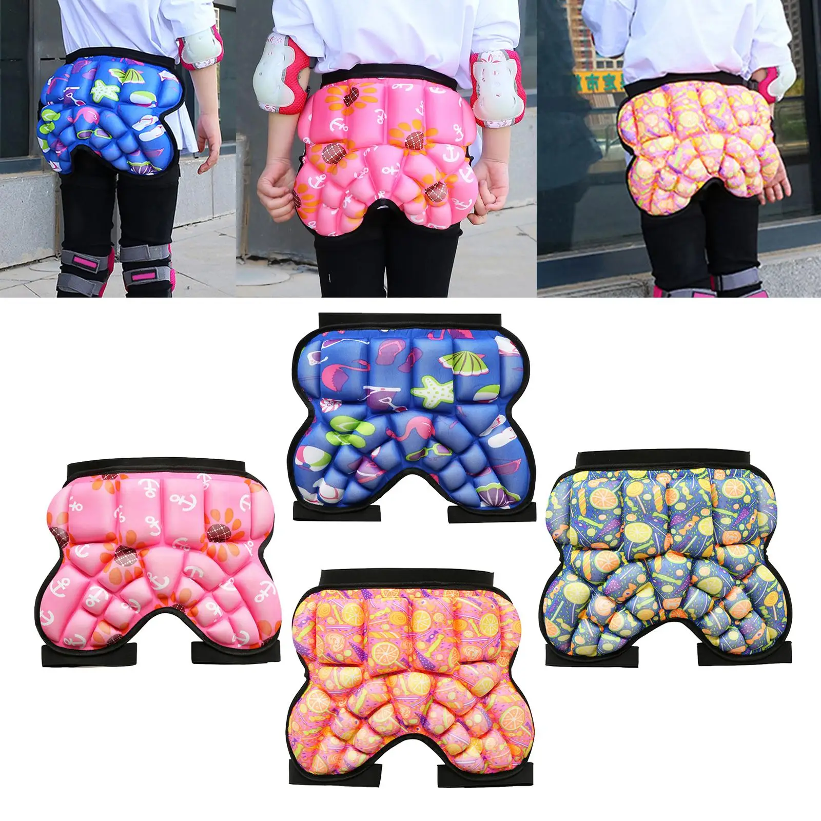 Adjustable 3D Padded Hip Shorts Buttock Weight for Skateboarding