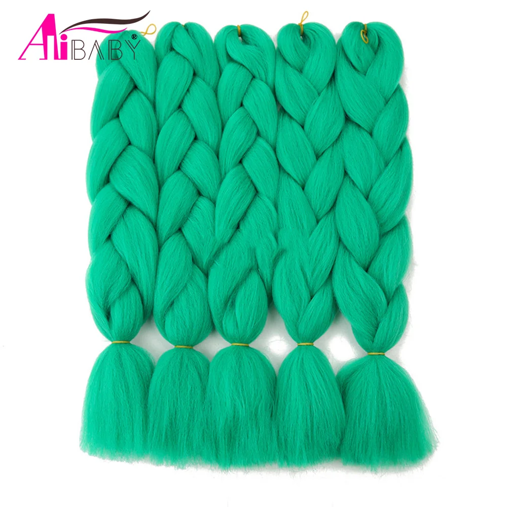 24 Inch Synthetic Jumbo Braids Braiding Hair Extensions Solid Color For Women Pre-stretched Braiding Hair Wholesale