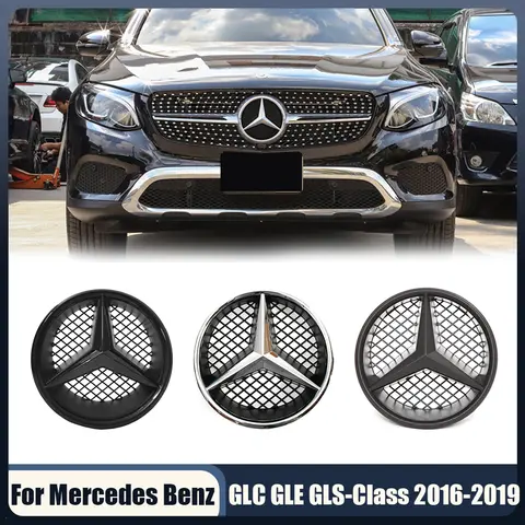 1pcs  Front Grill Star Emblem Chrome Logo Badge For Mercedes Benz X253 W166 C292 X166 2016-2019