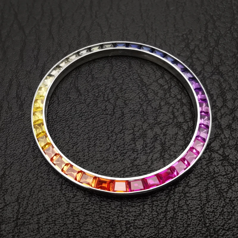 Rainbow Gems Diamond Bezel For 31mm 34mm 36mm 41mm Datejust, Top Quality Watch Parts