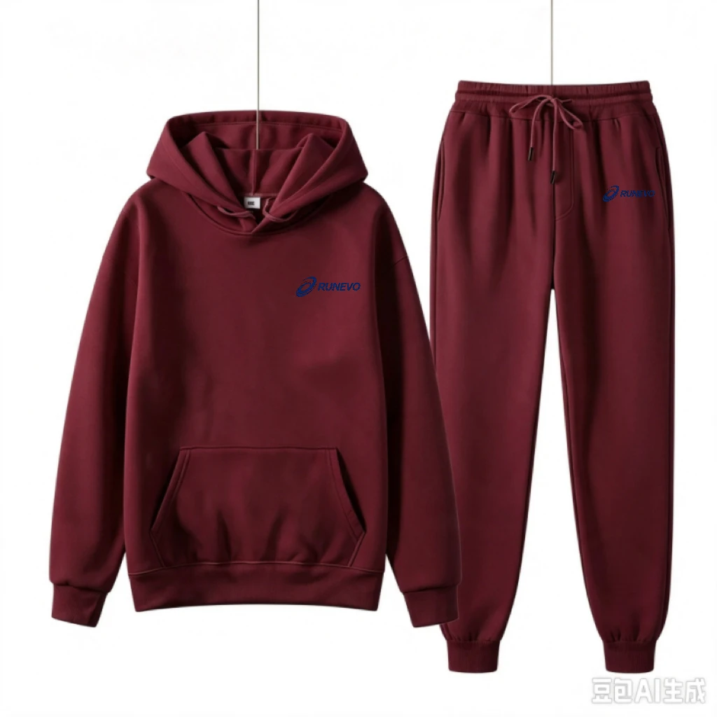 Women's Fashion Printed Autumn and Winter 2-Piece Sportswear Hooded Pullover Pants Sports Suit view 3