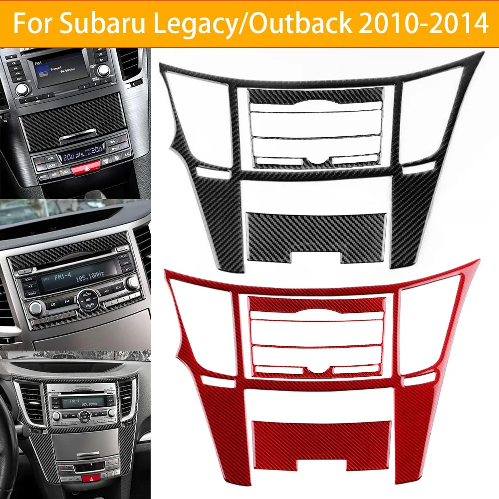 

Carbon Fiber Center Console Storage Box Air Vent Outlet CD Panel Sticker For Subaru Legacy/Outback 2010-2014 Interior Accessory