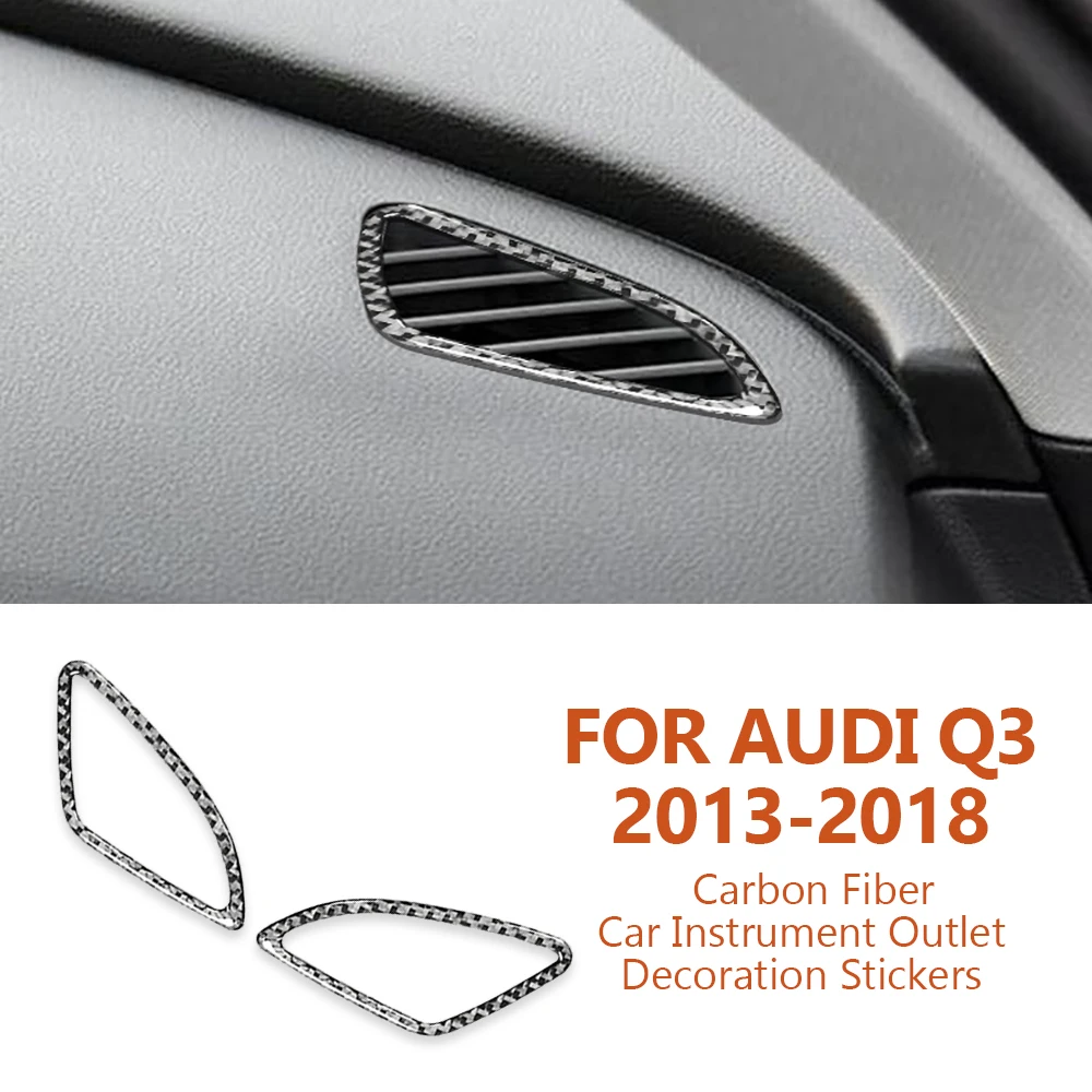 

Для Audi Q3 2013-2018, автомобильный инструмент ручной работы с защитой от царапин, рама выходного отверстия, декоративные наклейки, аксессуары для автомобильного принтера