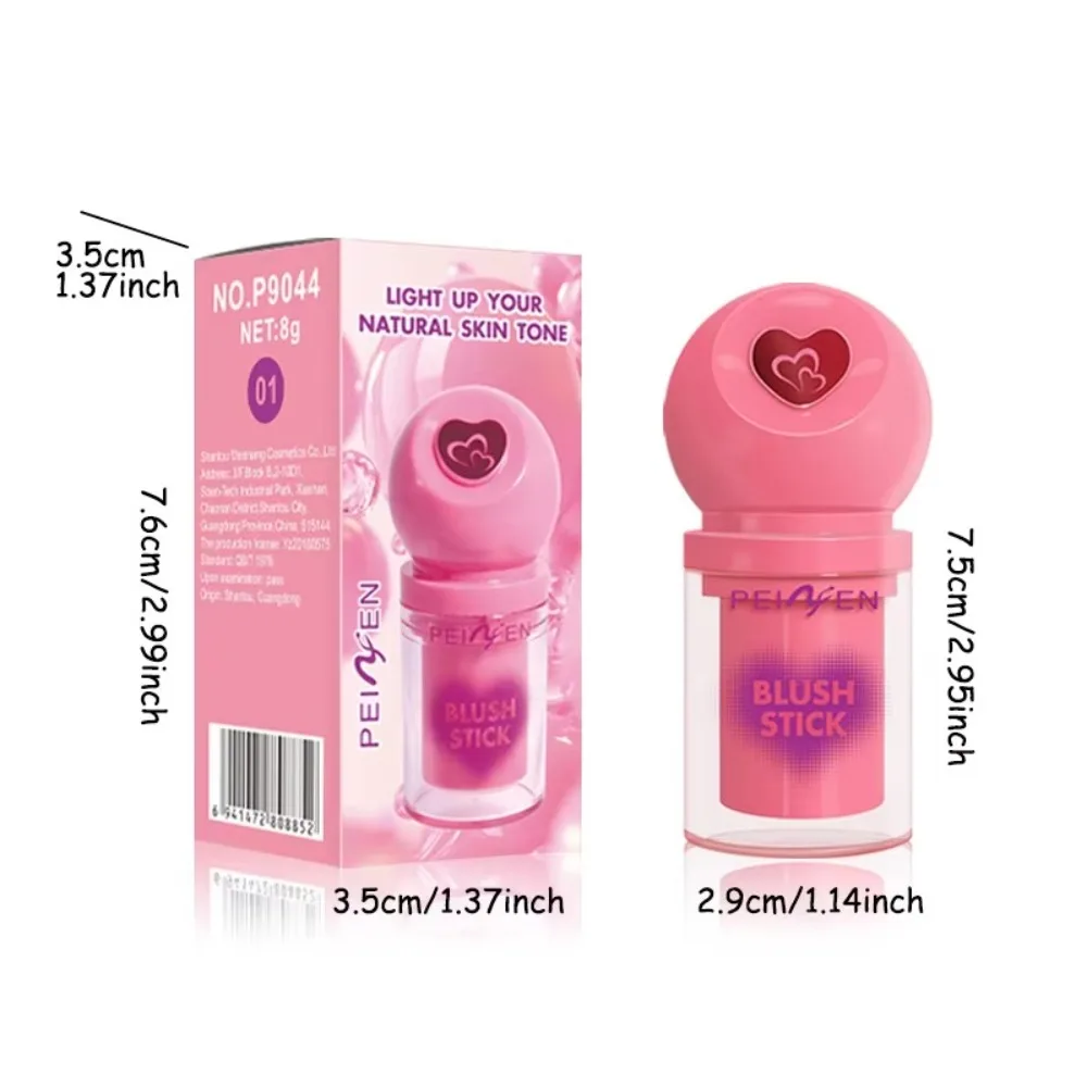 Dual-use Blush Stick Color Enhancing Long-Lasting Face Blusher Natural Finish Moisturizing Effect Cheek Tint