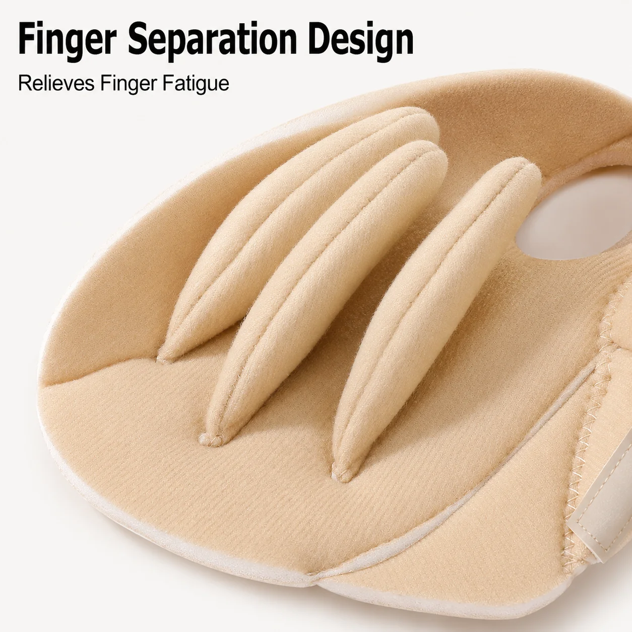 Soft Hand Finger Separator Splint Adjustable Hook And Loop Palm Support Resting Hand Brace For Adults Seniors Home Daily Care - view 3