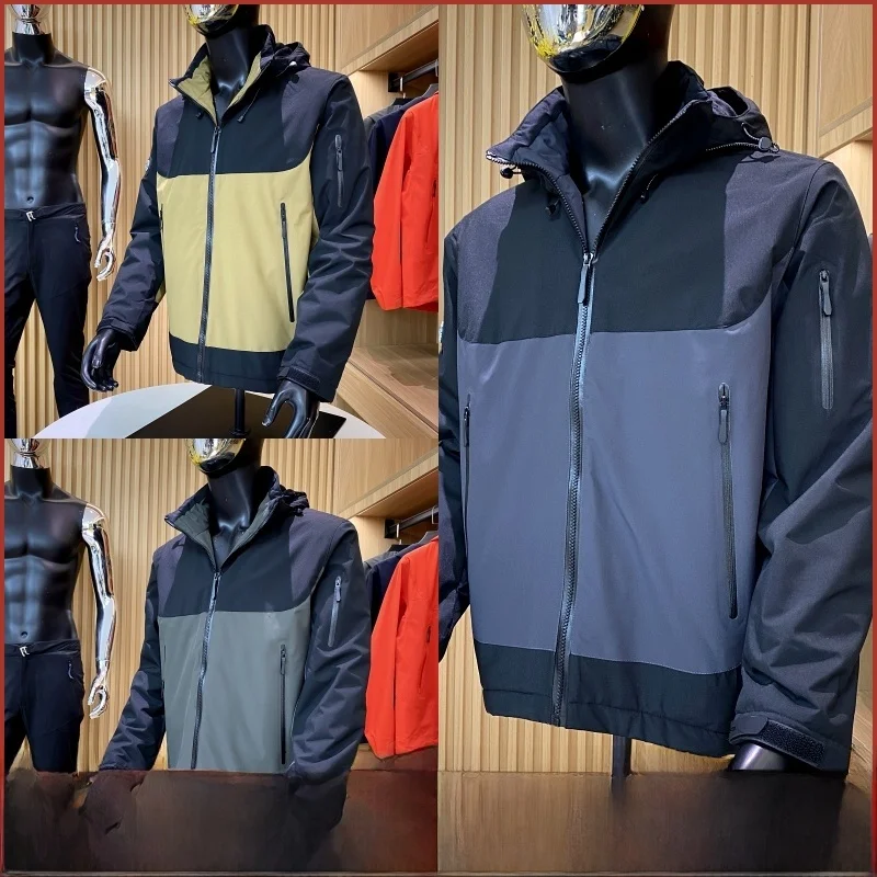 

Высококачественное цветное ветрозащитное водостойкое пальто с капюшоном на подкладке Fce, уличное жесткое пальто для пар, осенне-зимнее пальто