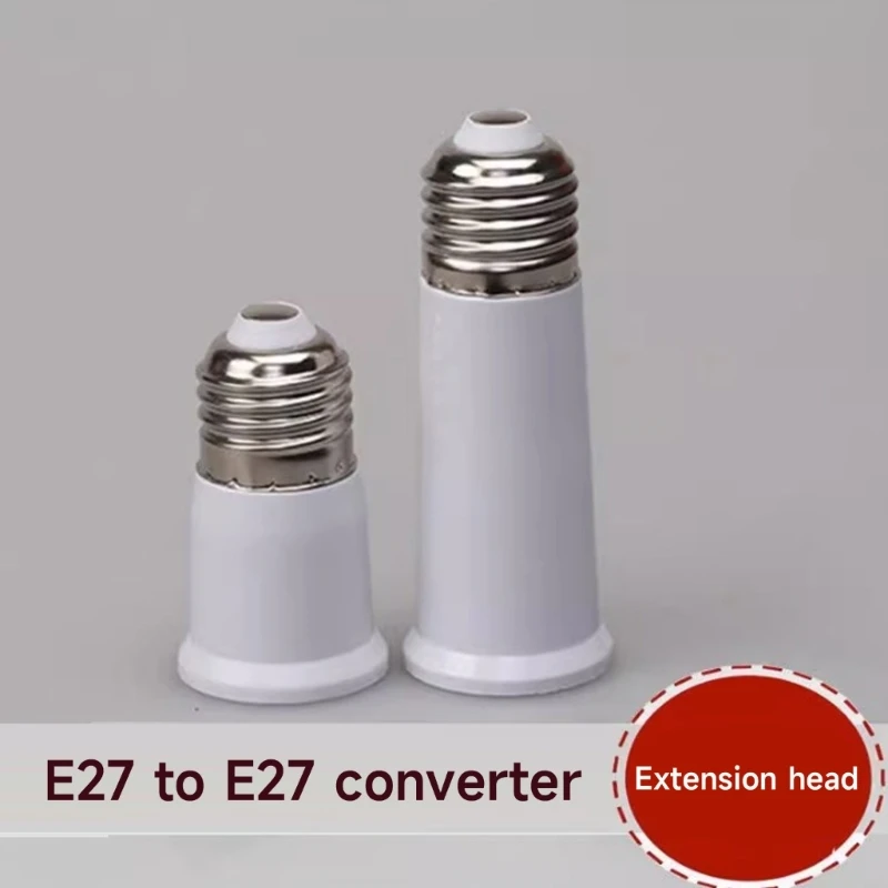 E27 to E27 Light Socket Extender for Medium Light Bulb Extender Extension Socket