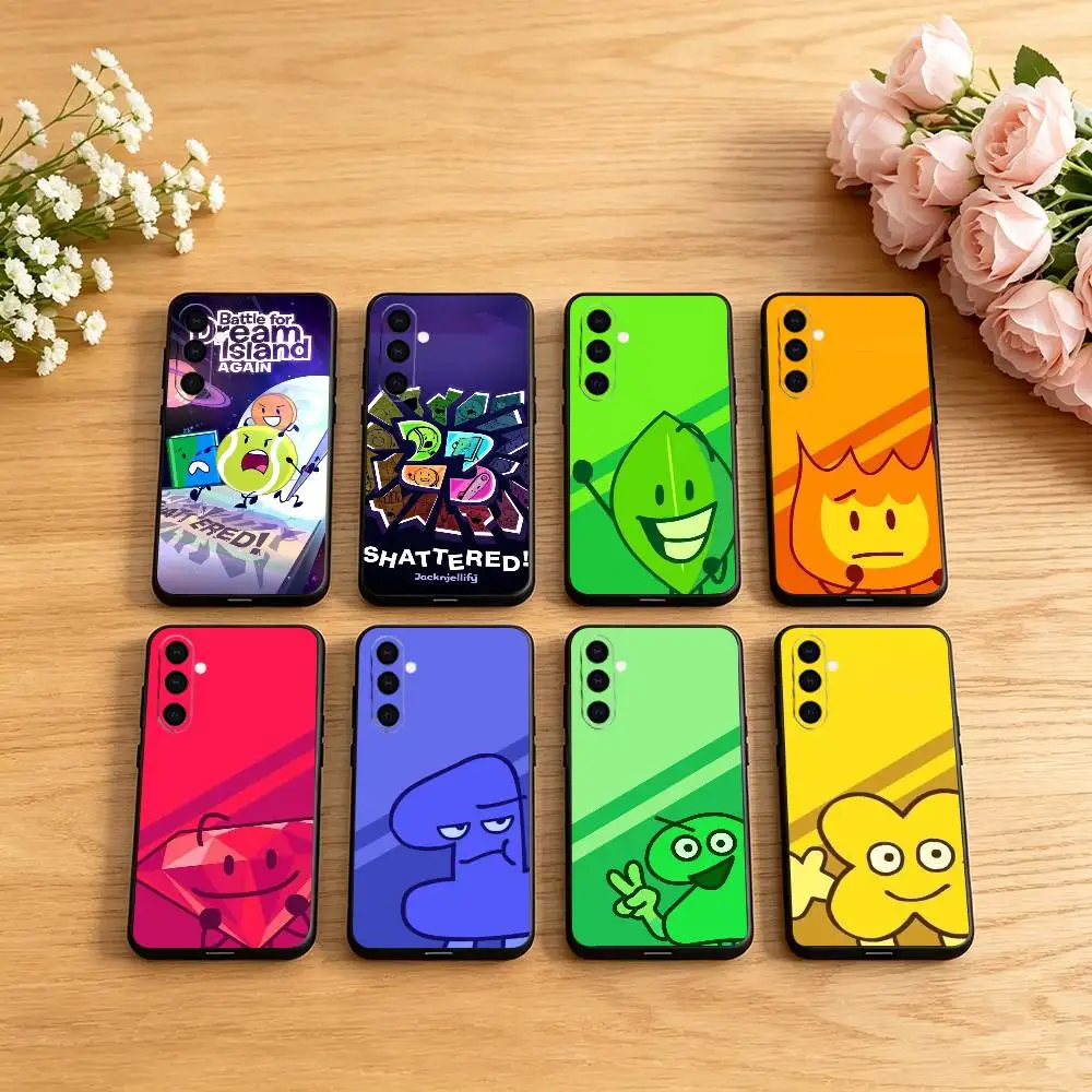 Bfdi Battle Phone Case For Samsung Galaxy A73,A72,A71,A70,A53,A52,A51,Soft Silicone Black Cover