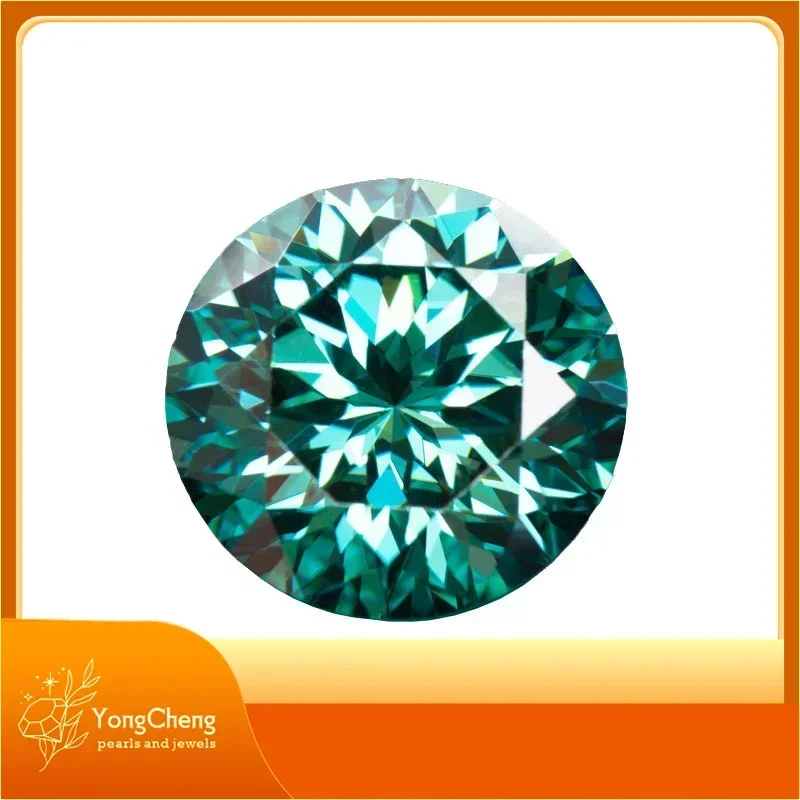 

Moissanite Stones Plum Blossom Cutting Round Shape Emerald Green Primary Colours GRA Certificate For Jewel Making Materials