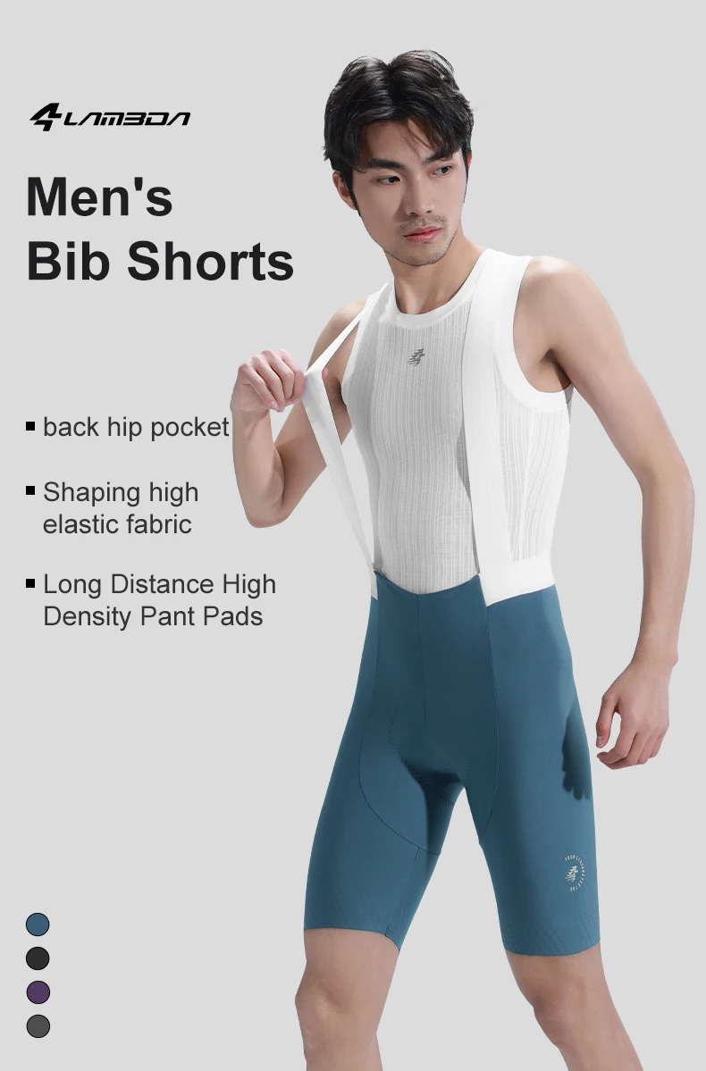 LAMEDA Radfahren Trägerhose Herren Rennrad Shorts Langstrecken Pad Reithose Professionelle Radfahren Shorts Sommer Fahrrad Kleidung – Detail 1