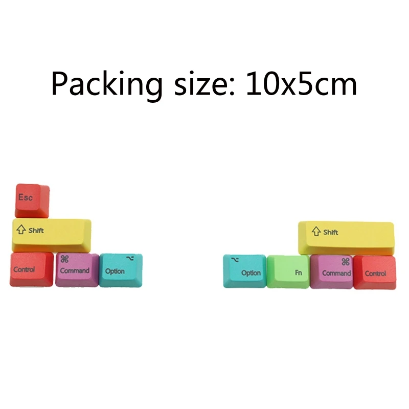 Replaceable Mac/WIN Mechanical Keyboard Keycaps OEM Profile PBT CMYK Modifiers 10 Keys -Laser Engraved Keycaps Drop Ship