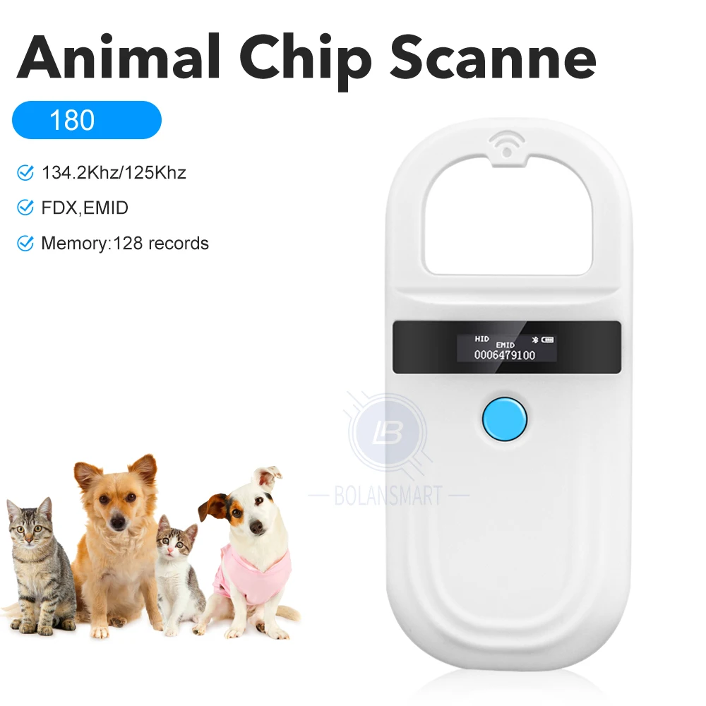 Jeringa de Microchip EM4305 para mascotas, máquina portátil de etiquetas, 134,2 KHz/125KHz, paquete de 20, 2 paquetes