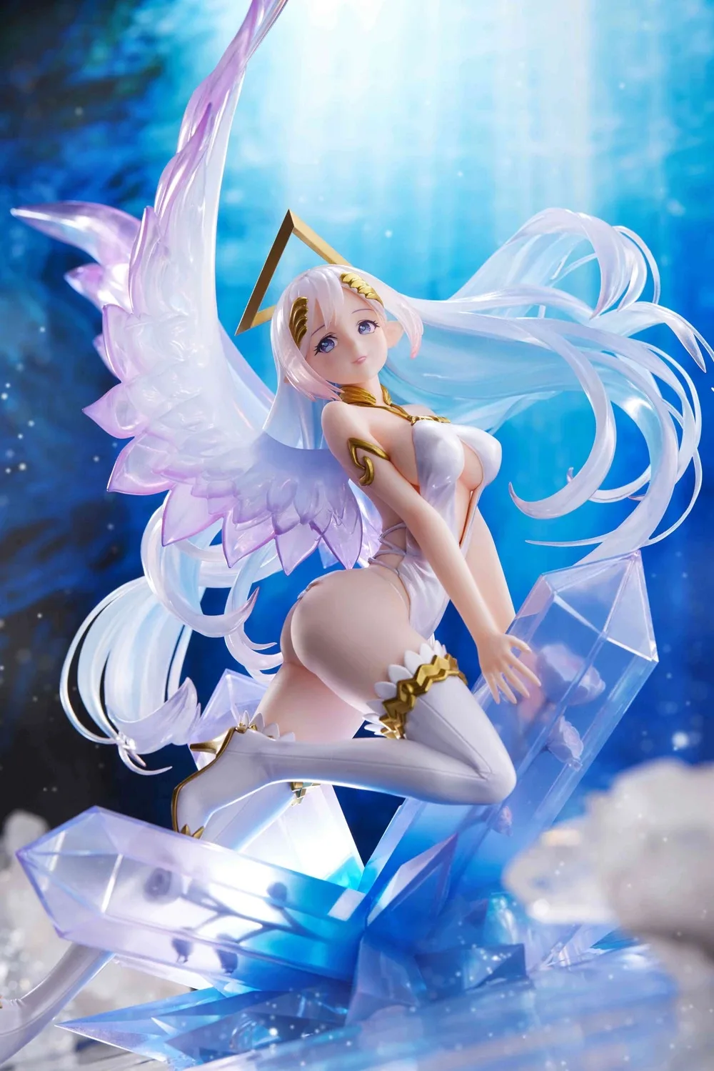

In Stock Shouwu PV022 Fantasy Art Museum Verse01 Crystal Angel Aria Blue Wind Feather Handicraft Stock