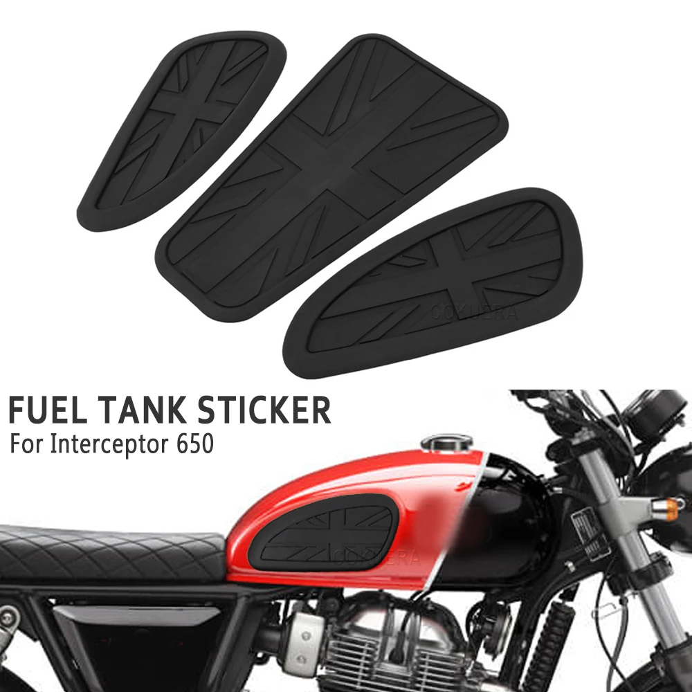 For Royal Enfield For Interceptor 650 Motorcycle Accessories Gas Fuel Tank Traction Side Pad Knee Grip Protector 3M Decal