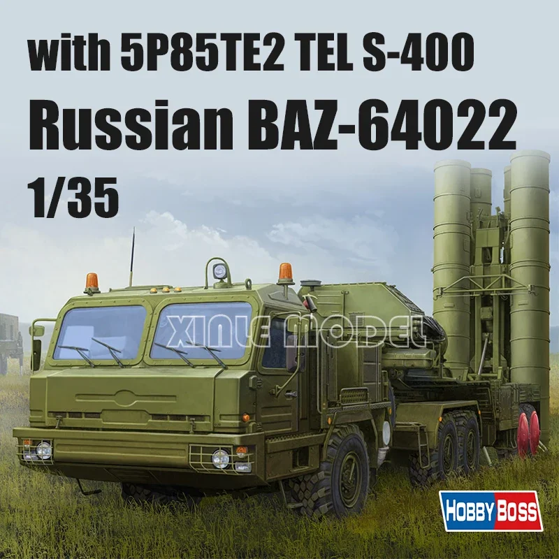 

Комплект модели пластикового танка Trumpeter 85517, российский BAZ-64022, тяга 5P85TE2, пусковая установка S-400 1/35