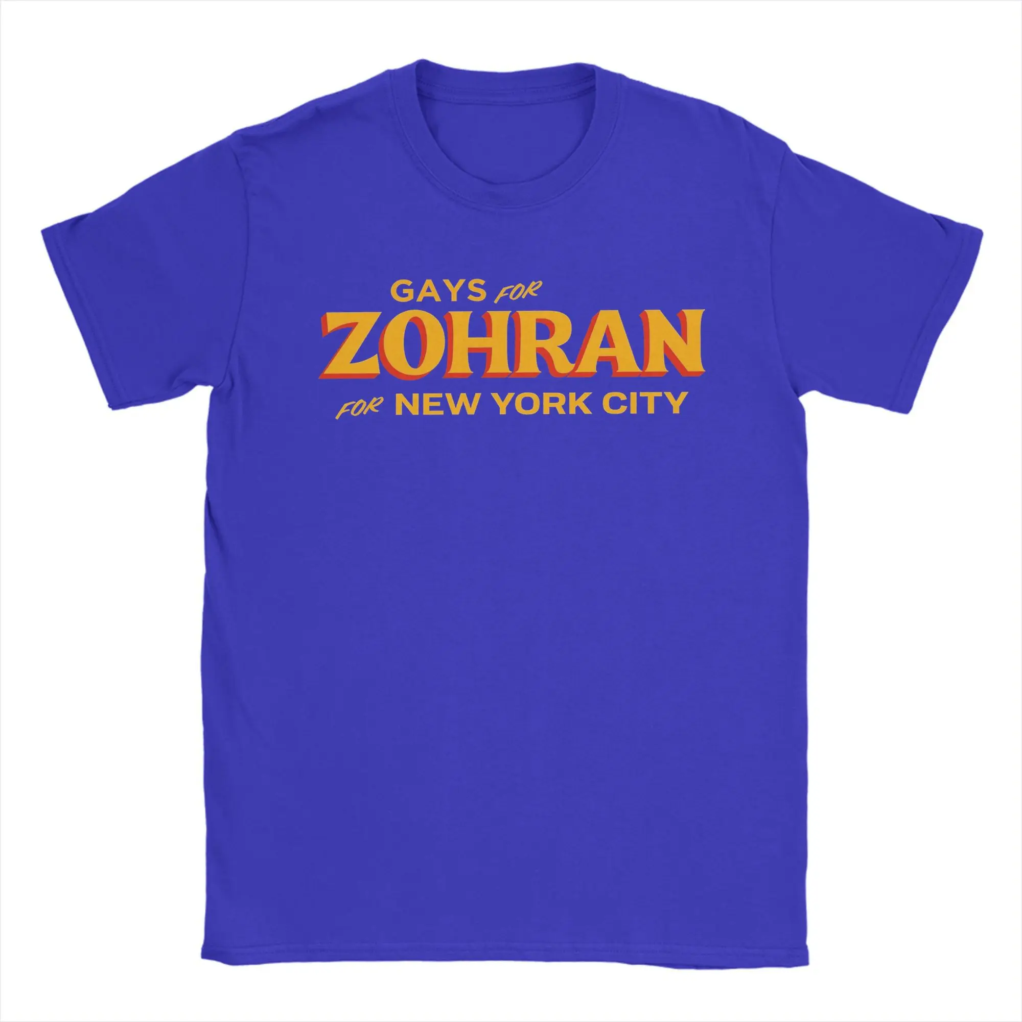 Humorous Gays for Zohran Mamdani for New York City T-Shirts for Men Cotton T Shirt Short Sleeve Tees Plus Size Clothing